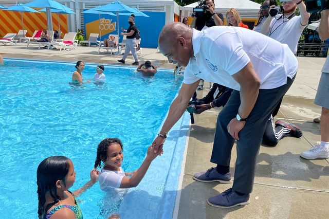 Mayor Eric Adams at Mullaly Park in the Bronx on Sunday, July 31st, 2022.